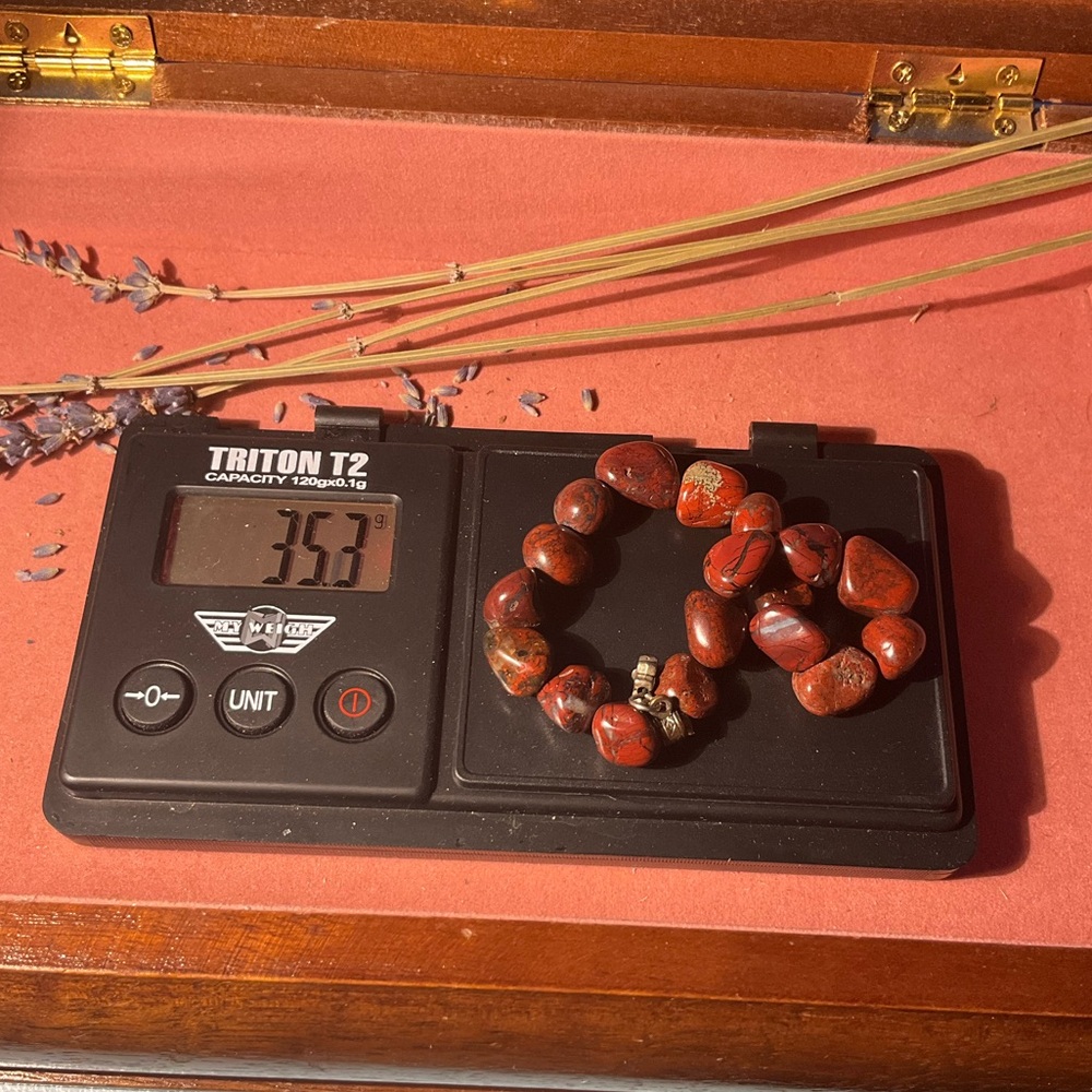 Vintage Red Jasper Necklace & Bracelet Set - Picture 9 of 10